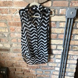 Tank button down blouse
